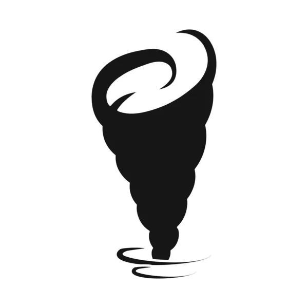 Design vettoriale del tornado e del logo del vento. Grafico del tornado e del simbolo dello stock d'aria per il web. — Vettoriale Stock