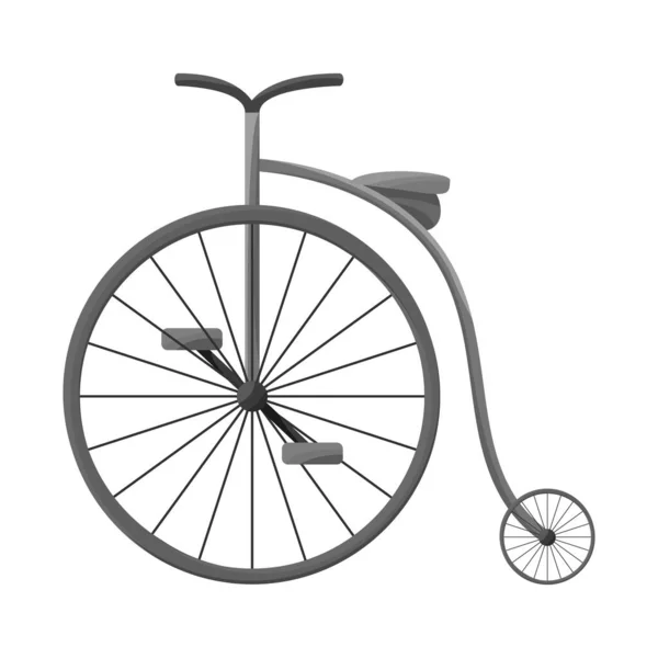 Geïsoleerd object van fiets en oud bord. Web element van fiets en fiets voorraad vector illustratie. — Stockvector