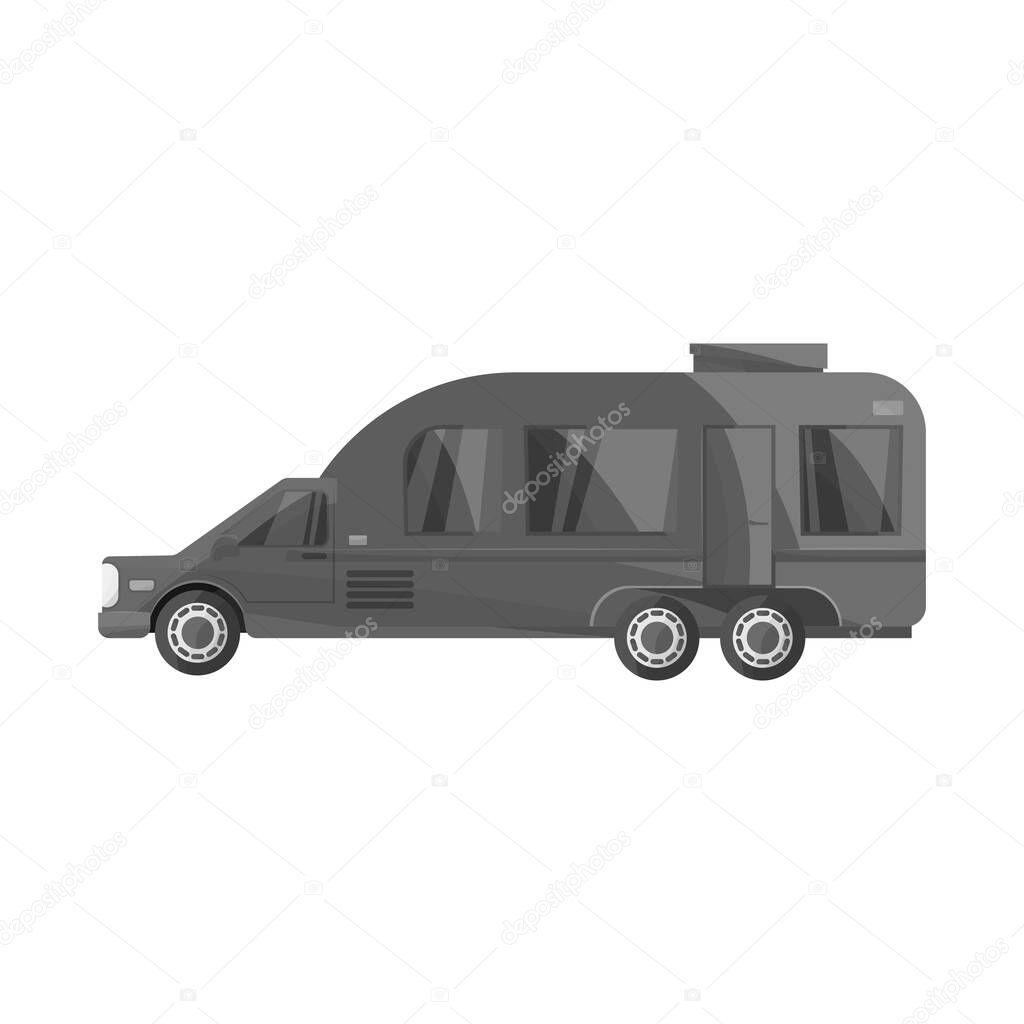 Vector design of auto and van sign. Graphic of auto and hearse vector icon for stock.