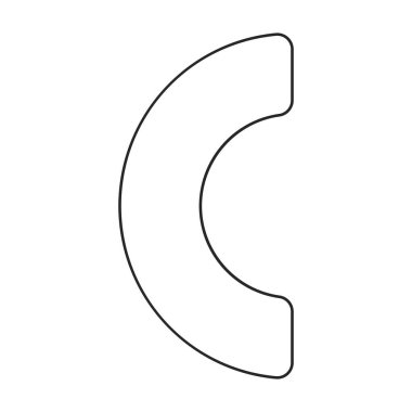 Kapı kolu vektör çizgisi simgesi. Beyaz arka planda vektör illüstrasyon kapı tokmağı. Kapı kolunun izole edilmiş taslak resimleme simgesi .