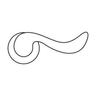 Kapı kolu vektör çizgisi simgesi. Beyaz arka planda vektör illüstrasyon kapı tokmağı. Kapı kolunun izole edilmiş taslak resimleme simgesi .