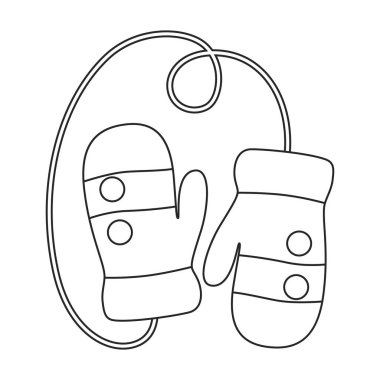 Eldiven vektör karikatür simgesi. Beyaz arka plan için vektör illüstrasyon aksesuarı. Eldivenin izole edilmiş çizgi film çizim simgesi.