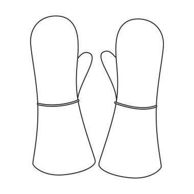 Eldiven vektör karikatür simgesi. Beyaz arka plan için vektör illüstrasyon aksesuarı. Eldivenin izole edilmiş çizgi film çizim simgesi.