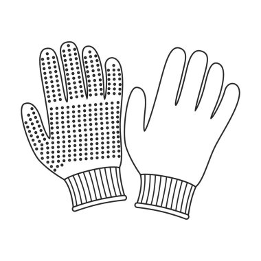 Eldiven vektör karikatür simgesi. Beyaz arka plan için vektör illüstrasyon aksesuarı. Eldivenin izole edilmiş çizgi film çizim simgesi.