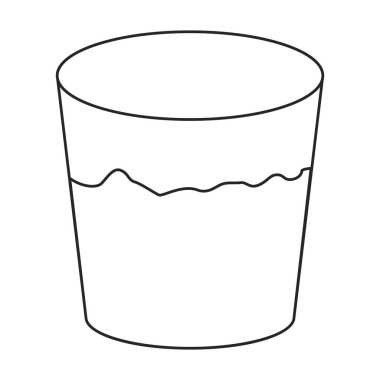 Kapasite un vektör simgesi. Taslak vektör simgesi beyaz arkaplan kapasite ununda izole edildi.