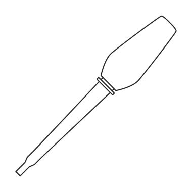 Mikrofon vektör simgesi. Beyaz arkaplan mikrofonunda izole edilmiş dış hat vektör simgesi.