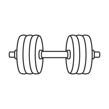 Aptal vektör simgesi. Beyaz arkaplan halterinde izole edilmiş dış hat vektör simgesi.