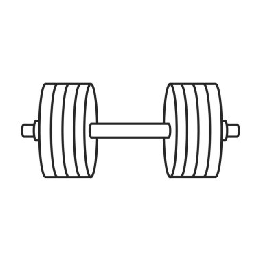 Aptal vektör simgesi. Beyaz arkaplan halterinde izole edilmiş dış hat vektör simgesi.