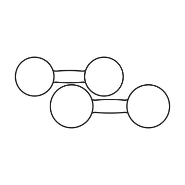 Aptal vektör simgesi. Beyaz arkaplan halterinde izole edilmiş dış hat vektör simgesi.