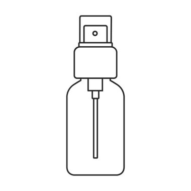 Antiseptik iquid sabun vektör simgesi. Taslak vektör simgesi beyaz arkaplan antiseptik sıvı sabuna izole edildi.