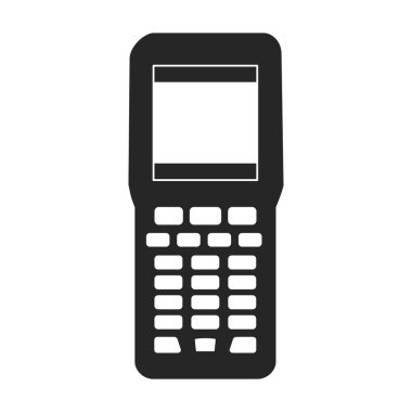 Siyah kod vektörü simgesinin tarayıcısı. Beyaz arkaplanda vektör illüstrasyon barkodu. Tarayıcı barkodunun izole edilmiş siyah illüstrasyon simgesi .