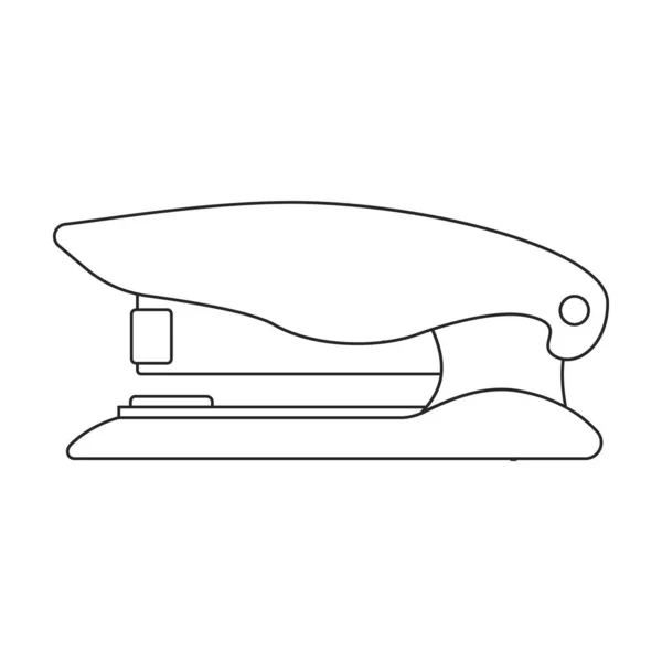 Icona del profilo vettoriale della pinzatrice. Illustrazione vettoriale fiocco di puncher su sfondo bianco. Isolato icona illustrazione contorno di cucitrice . — Vettoriale Stock