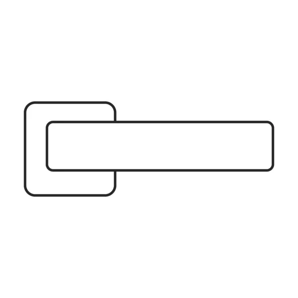 Ikona obrysu ovládání dveří. Vektorová ilustrační klika na bílém pozadí. Izolovaný obrys ikony kliky dveří . — Stockový vektor