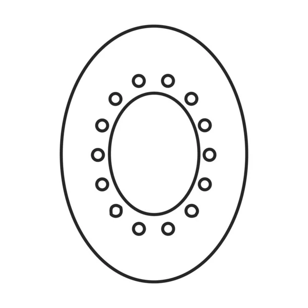 Дверна ручка векторна піктограма контуру. Векторні ілюстрації doorknob на білому тлі. Ізольована контурна ілюстрація значка дверної ручки  . — стоковий вектор