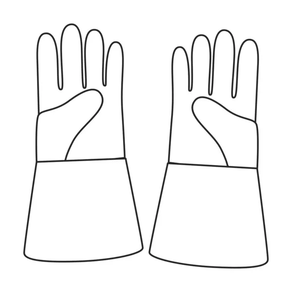 Handschuh-Vektor-Cartoon-Symbol. Vector Illustration Zubehör für die Hand auf weißem Hintergrund. Isolierte Cartoon-Illustration Ikone der Handschuhhand. — Stockvektor