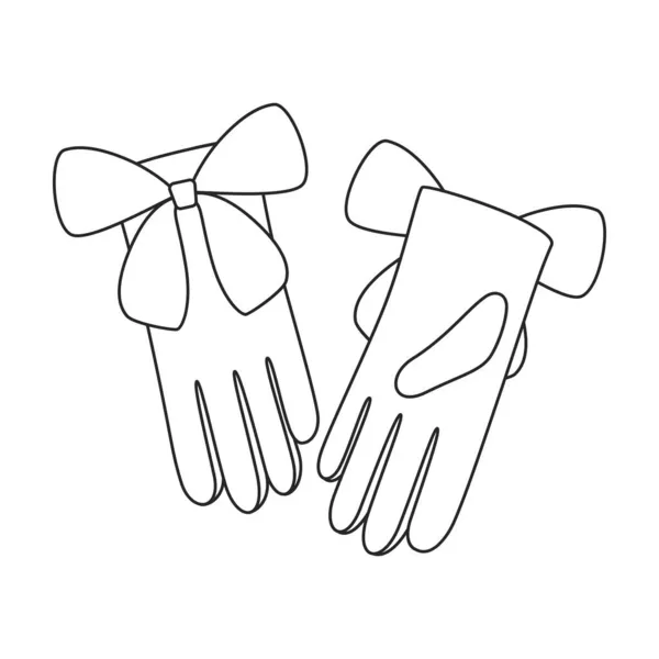 Перчаточная векторная икона мультфильма. Векторный иллюстрационный аксессуар для рук на белом фоне. Изолированная иконка перчаточной руки с иллюстрацией. — стоковый вектор