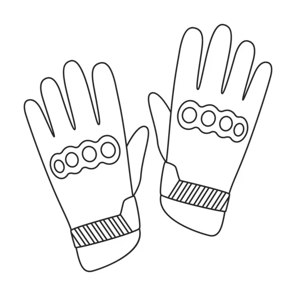 グローブベクトル漫画のアイコン。白い背景に手のためのベクトルイラストアクセサリー。手袋の手の隔離された漫画のイラストアイコン. — ストックベクタ