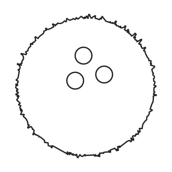 Pieza de coco vector icon.Outline icono del vector aislado en el fondo blanco pieza de coco. — Archivo Imágenes Vectoriales