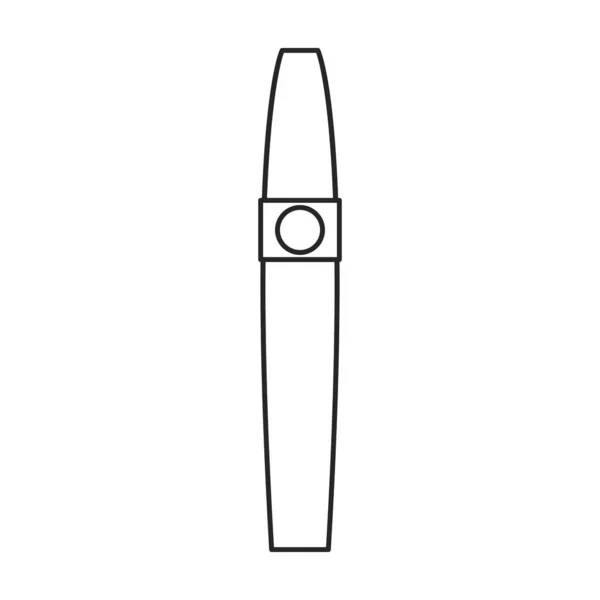 Icono del vector del cigarro. Icono del vector del contorno aislado en el cigarro del fondo blanco . — Archivo Imágenes Vectoriales