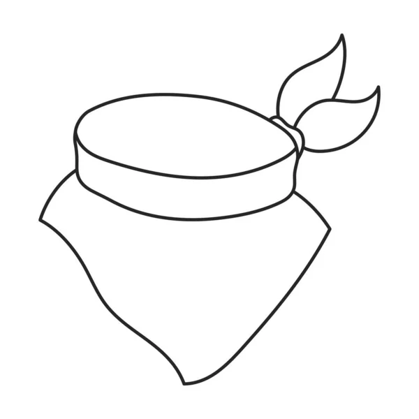 Φουλάρι bandana διάνυσμα εικόνα.Περίγραμμα διάνυσμα εικονίδιο απομονώνονται σε λευκό φόντο φουλάρι μπαντάνα. — Διανυσματικό Αρχείο