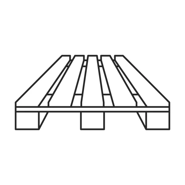 Vecteur de palette en bois icon.Outline icône vectorielle isolé sur fond blanc palette en bois. — Image vectorielle