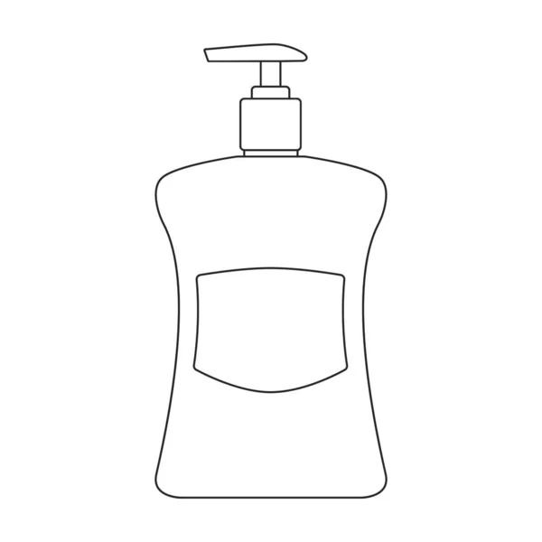 Antissepticl ícone vetor de sabão líquido icon.Outline vetor isolado no fundo branco sabão líquido anti-séptico. — Vetor de Stock