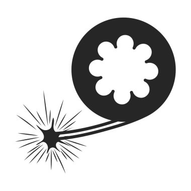 Firecracker vektör simgesi. Siyah vektör simgesi beyaz arka planda izole edildi. .