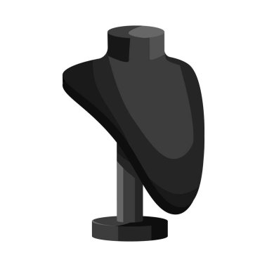 Manken ve büst sembolünün vektör tasarımı. Manken ve kadın stok vektör illüstrasyonunun web ögesi.