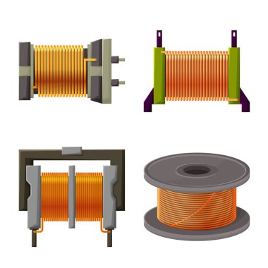 Esnek ve spiral logodan oluşan izole bir obje. Esnek ve basınçlı hisse senedi temsili koleksiyonu.