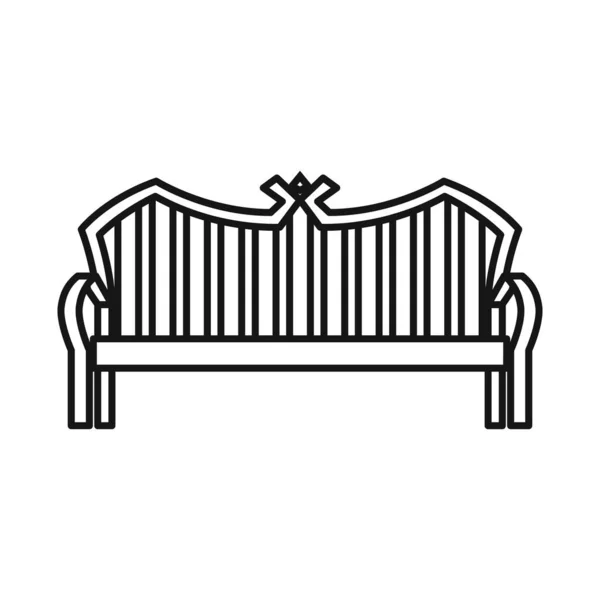 Illustration vectorielle de banc et signe de meubles. Élément Web de banc et siège vecteur icône pour stock. — Image vectorielle