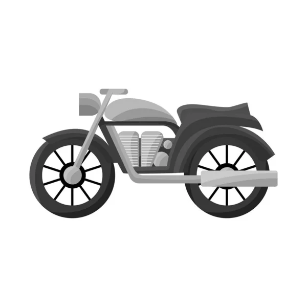 Oggetto isolato di moto e vecchia icona. Grafica di moto e moto vettoriale icona per magazzino. — Vettoriale Stock