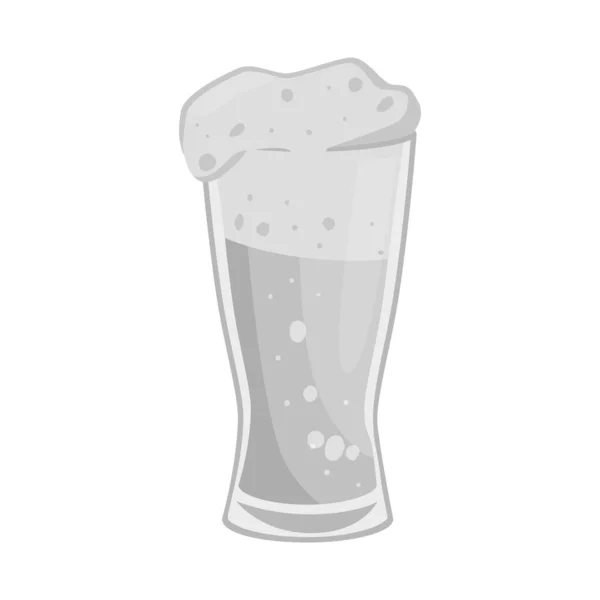 Vector illustratie van bier en glas logo. Grafiek van bier en drank voorraad vector illustratie. — Stockvector