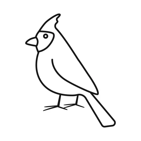 Geïsoleerd object van kardinaal en rood logo. Set van kardinaal en vogel vector pictogram voor voorraad. — Stockvector