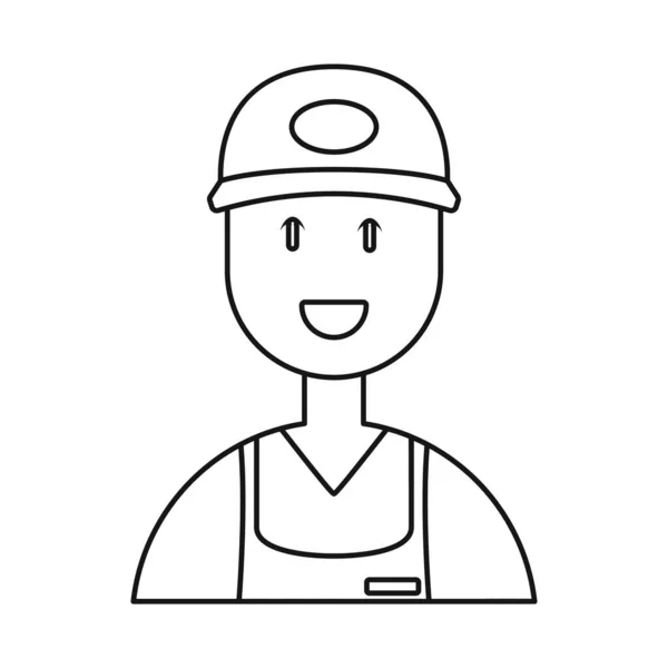 Illustrazione vettoriale dell'uomo e logo di lavaggio. Set di icone vettoriali uomo e auto per magazzino. — Vettoriale Stock