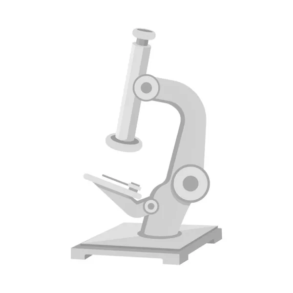 Objeto aislado de microscopio y símbolo de laboratorio. Elemento web del microscopio y del icono del vector del instrumento para stock. — Vector de stock