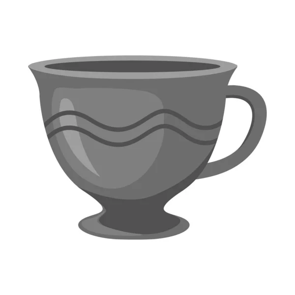 벡터 디자인의 머그와 컵 심볼. 웹을 위한 진흙 과 세라믹 주식의 그래픽. — 스톡 벡터