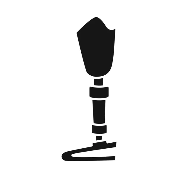 Objeto aislado de la pierna y el icono de prótesis. Elemento web de la ilustración del vector de stock de piernas y extremidades. — Vector de stock