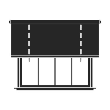 Pencere kör vektör siyah simgesi. Beyaz arka planda vektör illüstrasyon jaluzisi. Pencerenin izole edilmiş siyah illüstrasyon simgesi .