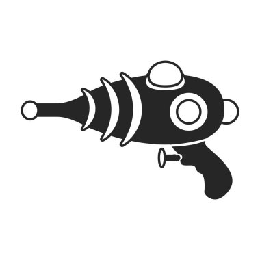 Su tabancası vektör simgesi. Siyah vektör simgesi beyaz arka plan su tabancası üzerinde izole edilmiş..