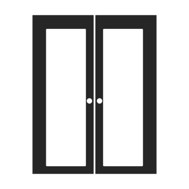 Kapı vektör simgesi. Beyaz arkaplanda siyah vektör simgesi izole edildi .