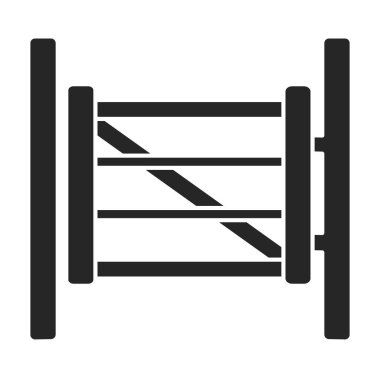 Kapı vektör simgesi. Beyaz arkaplanda siyah vektör simgesi izole edildi .