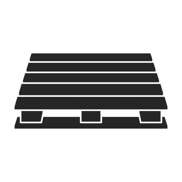 Icona vettoriale in legno vettoriale icon.Black isolato su pallet di legno sfondo bianco. — Vettoriale Stock
