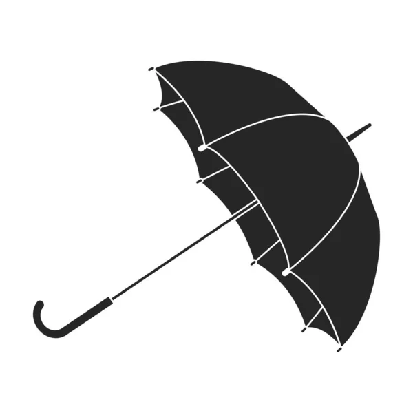 Parapluie vecteur de pluie icône noire. Illustration vectorielle parasol sur fond blanc. Isolée icône d'illustration noire de pluie parapluie. — Image vectorielle