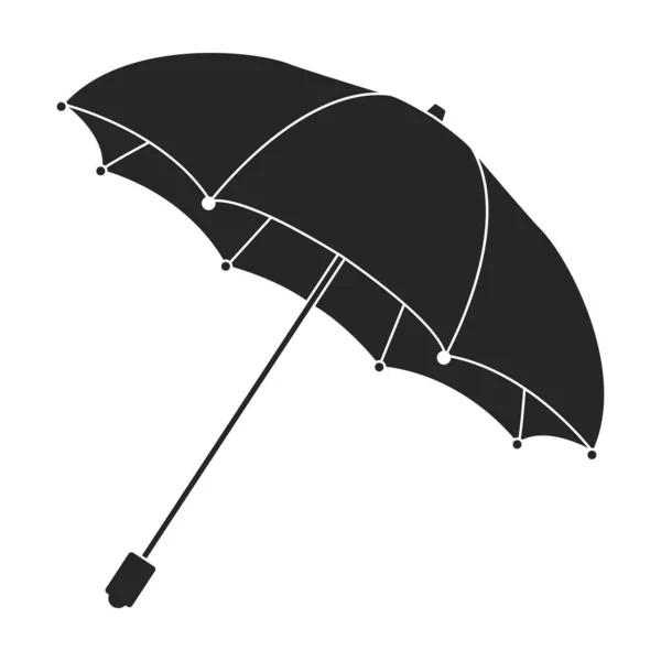 Parapluie vecteur de pluie icône noire. Illustration vectorielle parasol sur fond blanc. Isolée icône d'illustration noire de pluie parapluie. — Image vectorielle