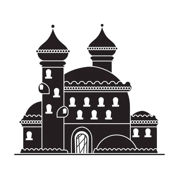 Icône vectorielle du château médiéval Icône vectorielle noire isolée sur fond blanc château médiéval. — Image vectorielle