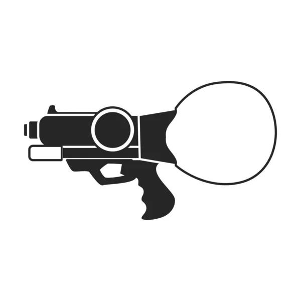 Pistola de agua vector icon.Black icono del vector aislado en el fondo blanco pistola de agua. — Archivo Imágenes Vectoriales