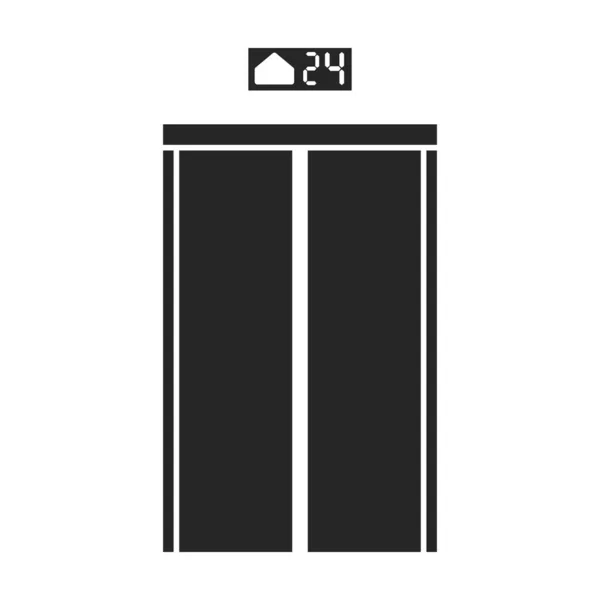 Deur vector icon.Black vector pictogram geïsoleerd op witte achtergrond deur . — Stockvector