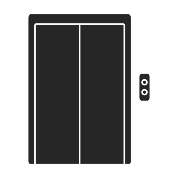 Lift deur vector icon.Black vector pictogram geïsoleerd op witte achtergrond Lift deur . — Stockvector