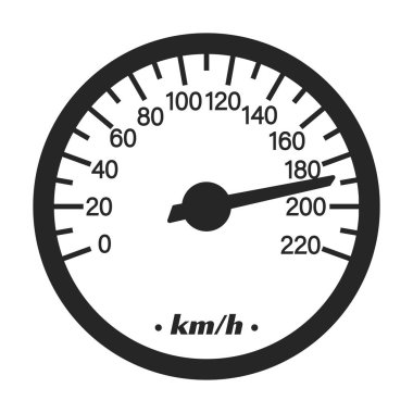 Hız göstergesi vektör simgesi. Siyah vektör simgesi beyaz arkaplan hız göstergesinde izole edildi .