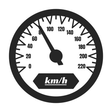Hız göstergesi vektör simgesi. Siyah vektör simgesi beyaz arkaplan hız göstergesinde izole edildi .